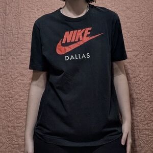 Nike Black Tee with Red Logo